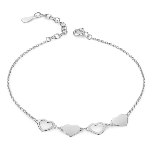 Armband Herzen Silber 925/000 rhodiniert - MeinSchmuckShop
