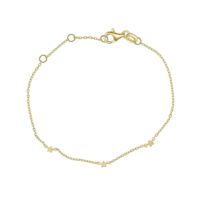 Armband mit 3 Sterne 15/17/19cm Silber 925/000 vg. - MeinSchmuckShop