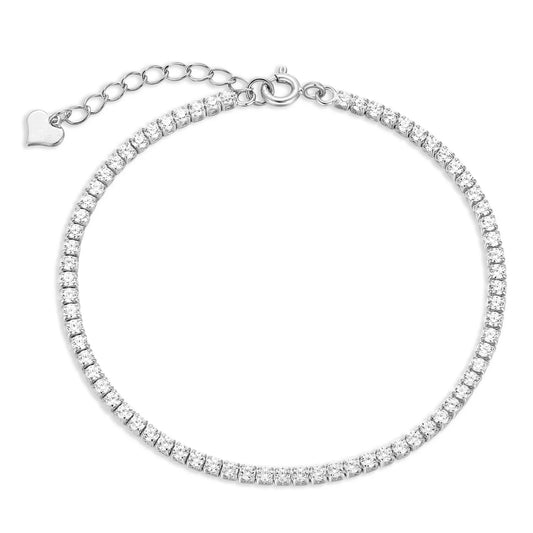 Tennisarmband mit Zirkonia 2mm breit Silber 925/000 rhodiniert - MeinSchmuckShop