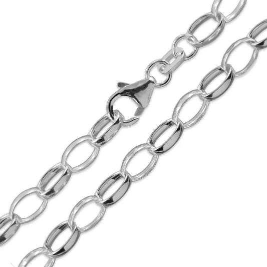Erbsarmband oval 5mm breit 19cm Silber 925/000 - MeinSchmuckShop