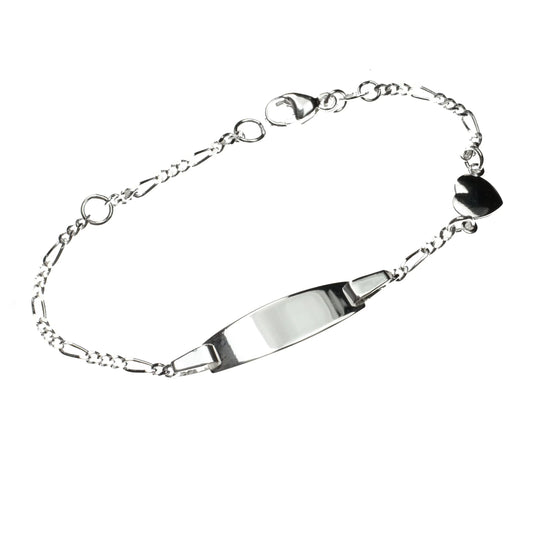 Baby/Kinder-Schildarmband mit Herz - Silber 925/000 - MeinSchmuckShop