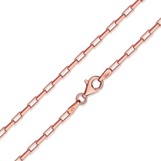 Venezianerkette lang 1.9mm breit Silber 925/000 3 Milliemes rosé vergoldet - MeinSchmuckShop