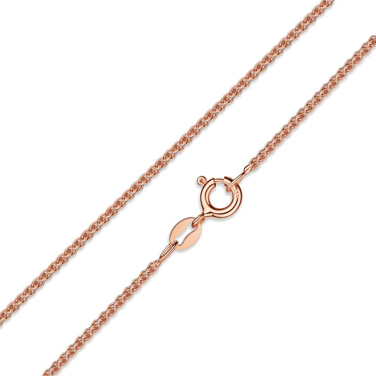 Zopfkette/Armband 1.5/1.9mm Silber 925/000 rosé vergoldet - MeinSchmuckShop