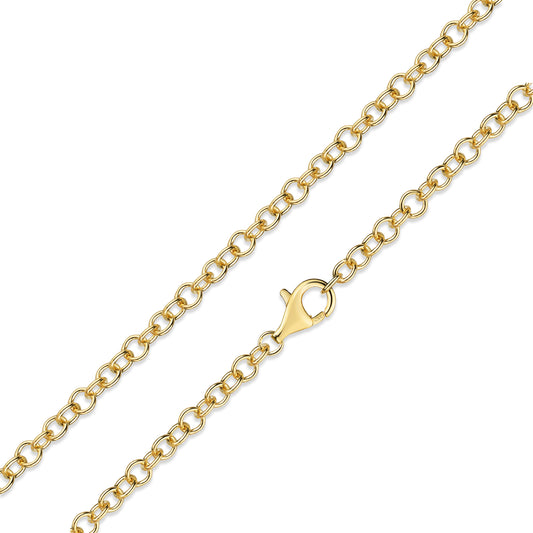Ringkette 3.3mm breit / 45cm Silber 925/000 3 Milliemes vergoldet - MeinSchmuckShop