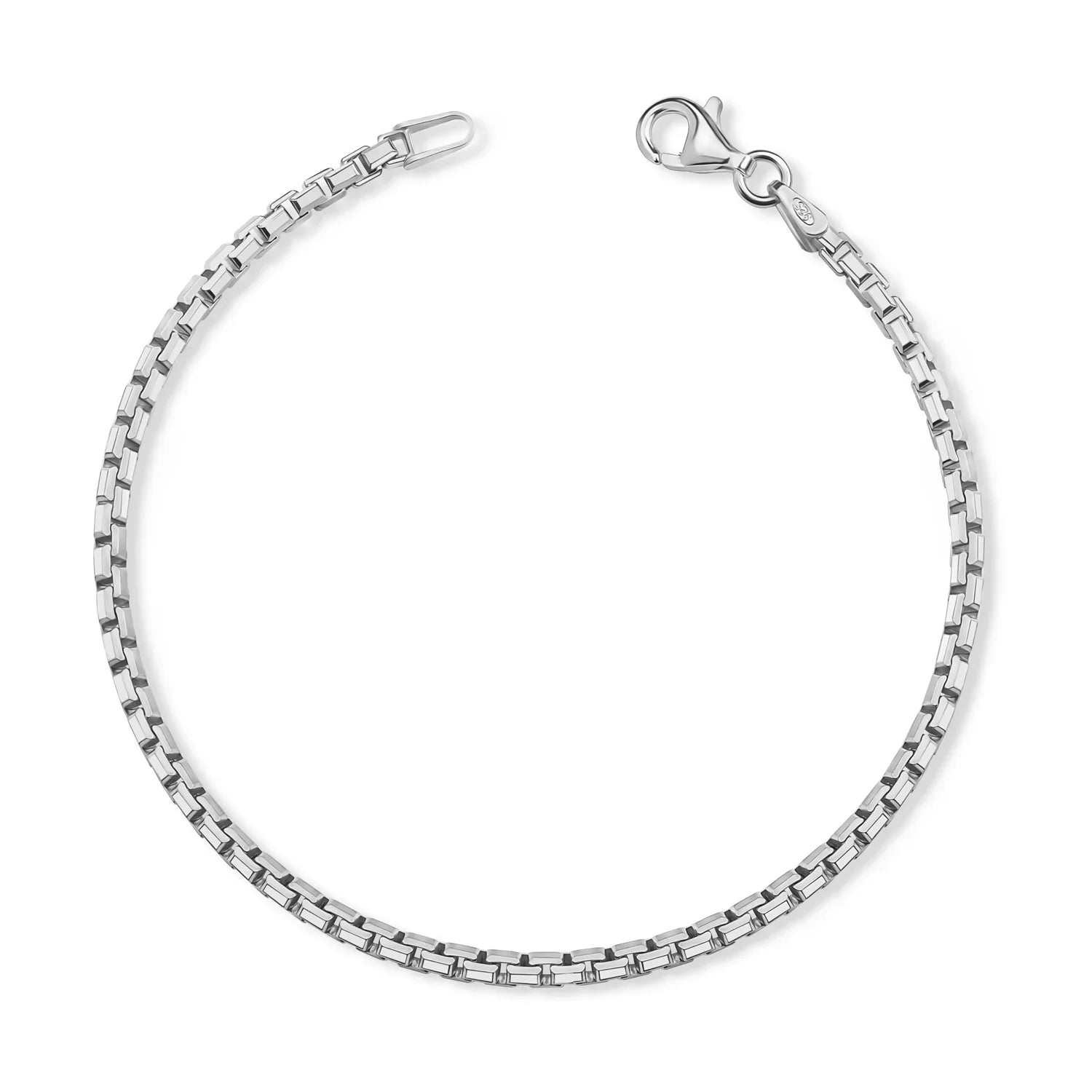 Venezianerarmband 2,5mm breit 8-seitig diamatiert Silber 925/000 - MeinSchmuckShop