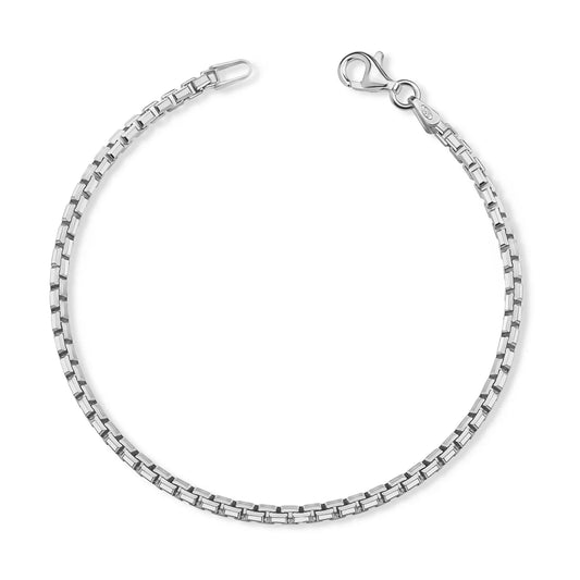 Venezianerarmband 2,5mm breit 8-seitig diamatiert Silber 925/000 - MeinSchmuckShop