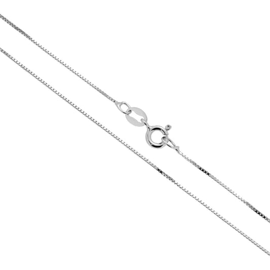 Venezianische Diamantkette 012 Querschnitt 0,7 mm Länge 70 cm aus Silber 925 rhodiumbeschichtet - MeinSchmuckShop