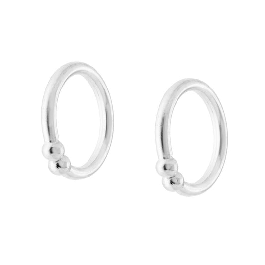Ohrläppchen-Ohrringe ohne Loch in Ringform aus 925er Silber - MeinSchmuckShop