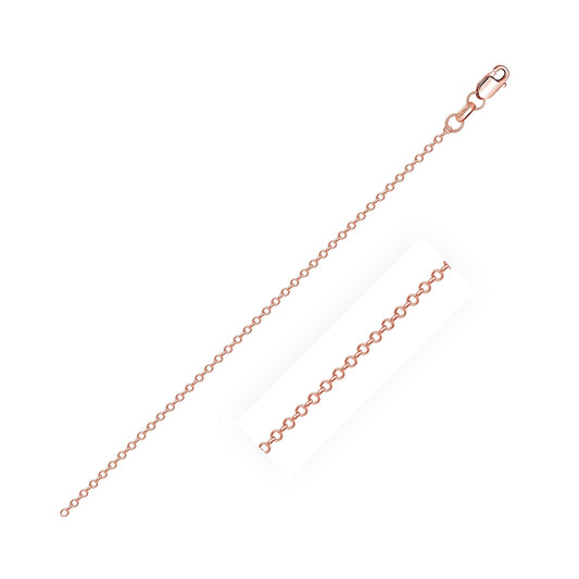 18k Rose Gold Diamond Cut Cable Link Chain (0.80 mm) - MeinSchmuckShop