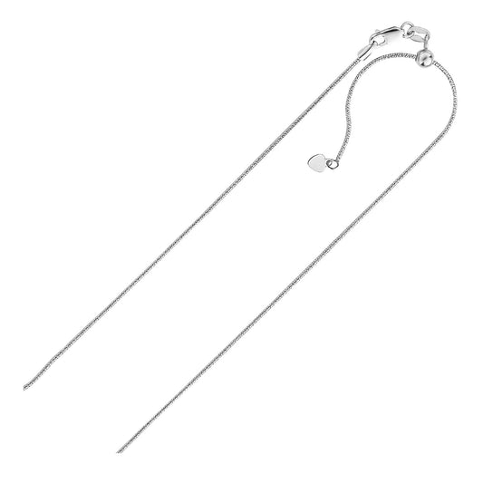 Sterling Silver 0.8mm Adjustable Snake Chain (0.80 mm) - MeinSchmuckShop