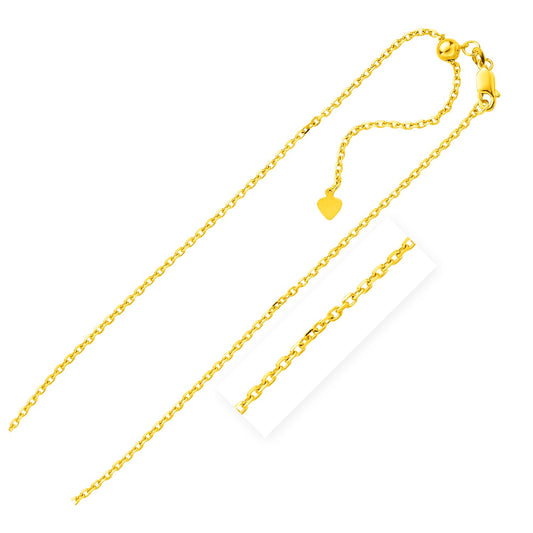 Sterling Silver Rose Finish Adjustable Cable Chain (1.80 mm) - MeinSchmuckShop