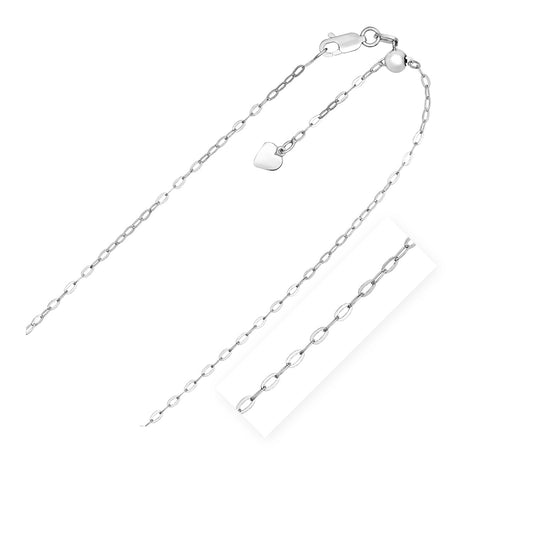 Sterling Silver Adjustable Piatto Chain (1.50 mm) - MeinSchmuckShop