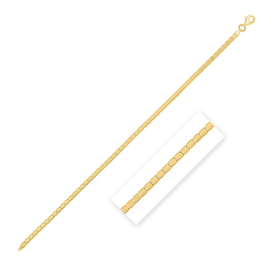 Mini Cube Bracelet in 14K Yellow Gold (2.60 mm) - MeinSchmuckShop