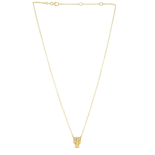 14k Yellow Gold Panther Head Necklace - MeinSchmuckShop