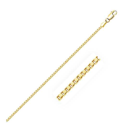 10k Yellow Gold Classic Box Chain (1.40 mm) - MeinSchmuckShop