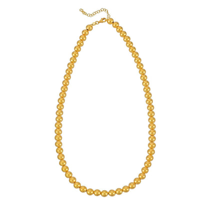 14k Yellow Gold Bead Chain (7mm) - MeinSchmuckShop