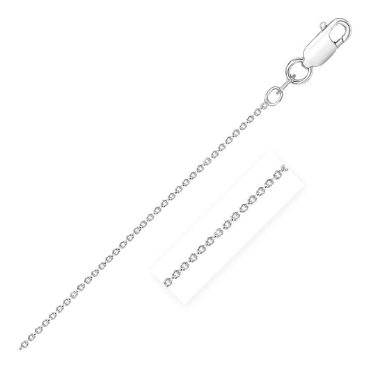 Sterling Silver Rhodium Plated Round Cable Chain (1.80 mm) - MeinSchmuckShop