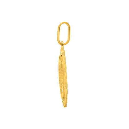 Religious Pendant with Our Lady of Guadalupe in 14K Yellow Gold - MeinSchmuckShop