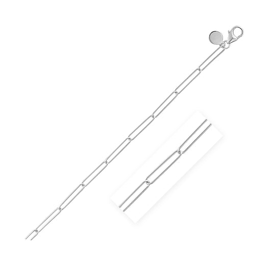 14k White Gold Wire Paperclip Chain (2.7 mm) - MeinSchmuckShop
