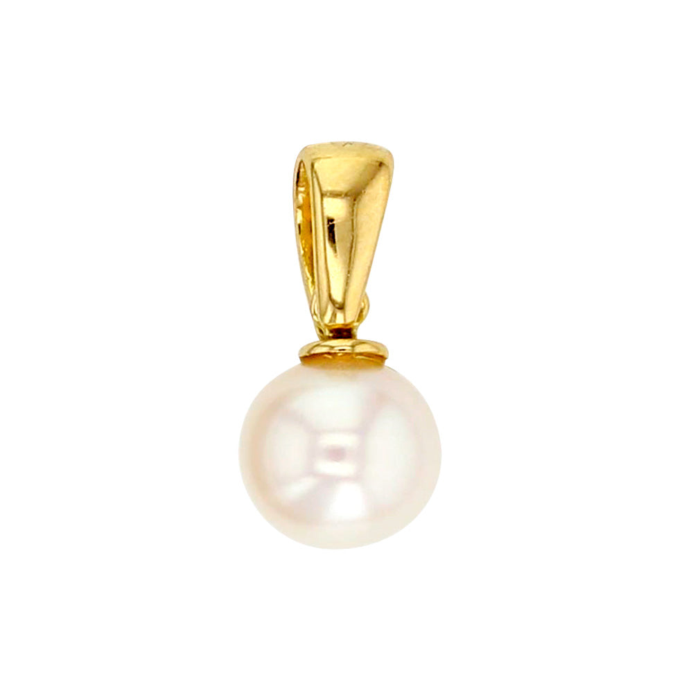 Anhänger aus 750er Gold mit Süßwasserperle 6 bis 6,5 mm - MeinSchmuckShop