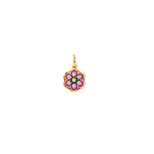 Anhänger Blumen 750er Gold (18Kt) und emaille