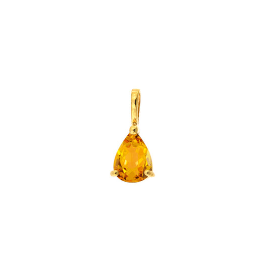 Anhänger 750er Gold (18Kt) und citrin, Mittelstein 7 x 5 mm