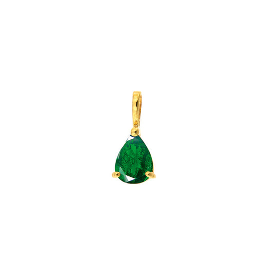 Anhänger 750er Gold (18Kt) und diopsid, Mittelstein 7 x 5 mm