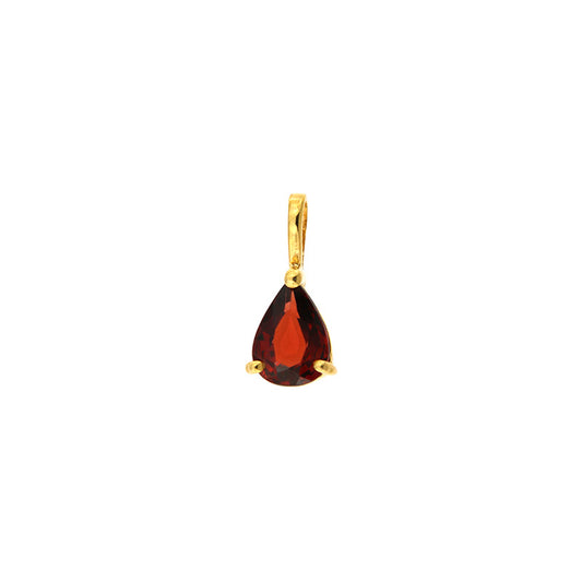 Anhänger 750er Gold (18Kt) und granat, Mittelstein 7 x 5 mm