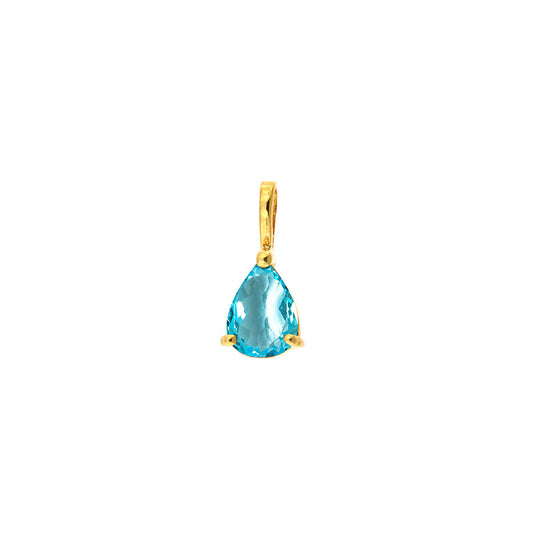 Anhänger 750er Gold (18Kt) und topaz, Mittelstein 7 x 5 mm