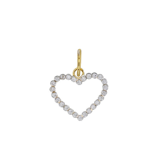 Anhänger Herz 750er Gold (18Kt) und kubischer-zirkonia