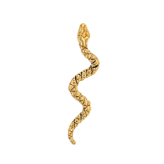 Anhänger Schlange 750er Gold (18Kt) Oberfläche Eismatt - MeinSchmuckShop