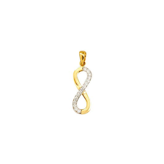 Anhänger Unendlichzeichen 750er Gold (18Kt) und kubischer-zirkonia