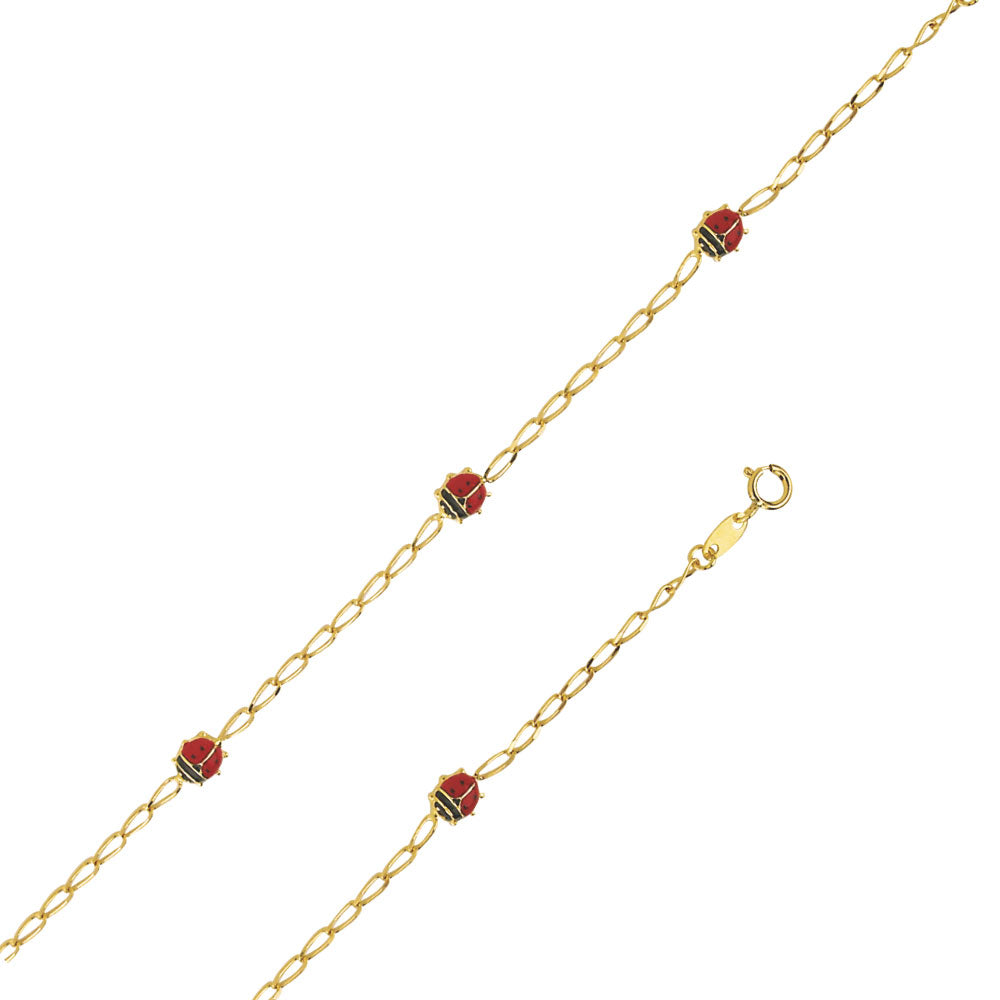 Armband mit Marienkäfern aus 750er Gold