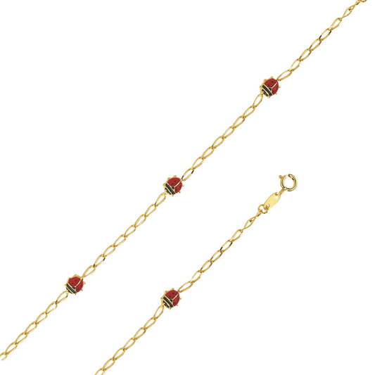 Armband mit Marienkäfern aus 750er Gold