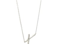 Sterling Silver Cross Bracelet with Cubic Zirconias